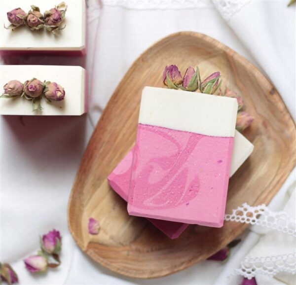 Seifenstück Hand- und Duschseife Rose