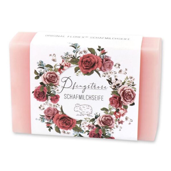 Florex Schafmilchseife, eckig Einzigartige Augenblicke, Pfingstrose, 150 gr