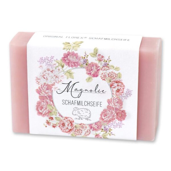 Florex Schafmilchseife, eckig Einzigartige Augenblicke, Magnolie, 150 gr